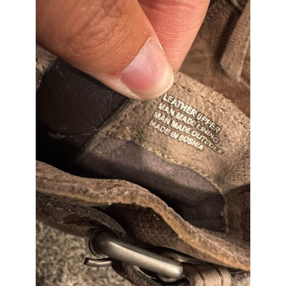 Miz Mooz Brown Leather Ankle Boots Buckle Size 38 EUC - Picture 6 of 7